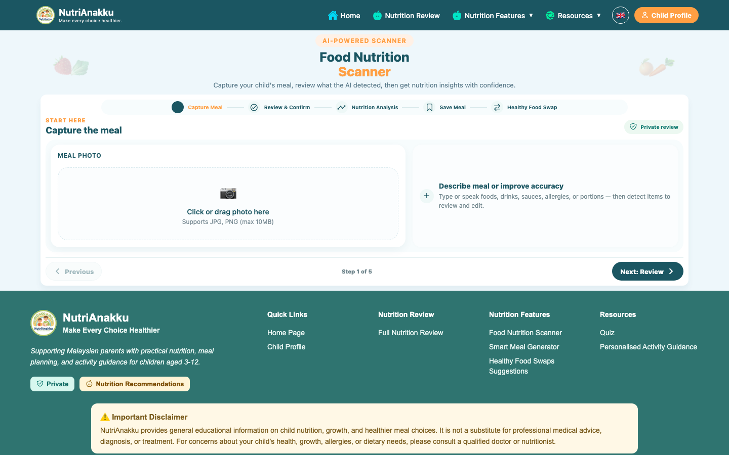 NutriAnakku — Food Nutrition Scanner